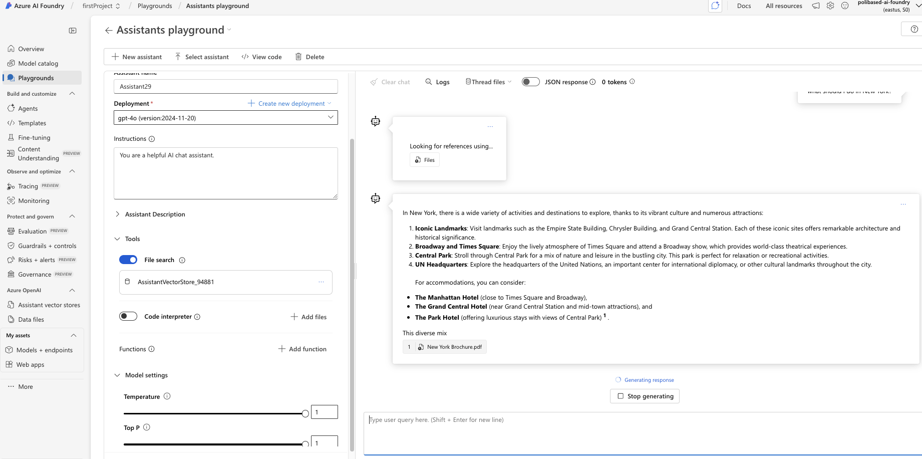 Azure AI Studio RAG Implementation